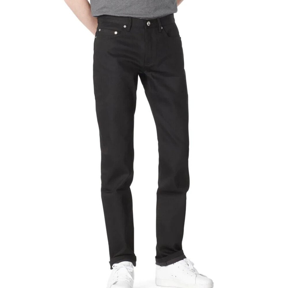 A.P.C. New Standard Button Fly Straight Leg Black Jeans Size 32